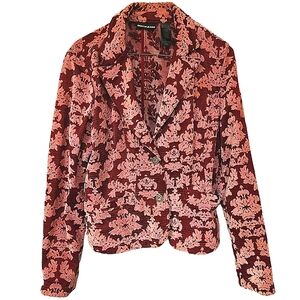 RARE Vintage DKNY Embossed Floral Jacket